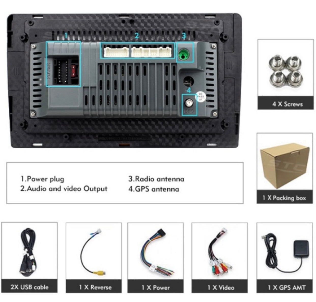 Genfrid 9 Inch Car 4GB+32GB IPS Display 1080p with Latest Android Version Car Stereo/Car Media Player (Double Din)