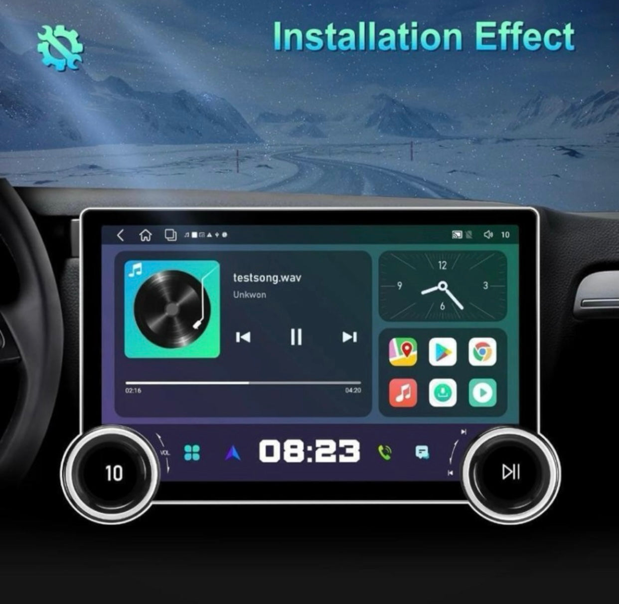 GENFRID presents "Gemstone diamond 2k 360°,4GB ROM+64GB RAM ,car play ,sim support ,DSP Car Stereo (Double Din)