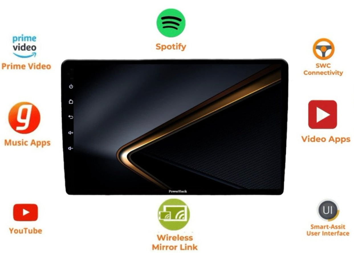 Genfrid 7 Inch Car Stereo/Car Media Player + Free Reverse HD Camera 2GB+32GB IPS Display 1080p with Latest Android Version (Double Din)