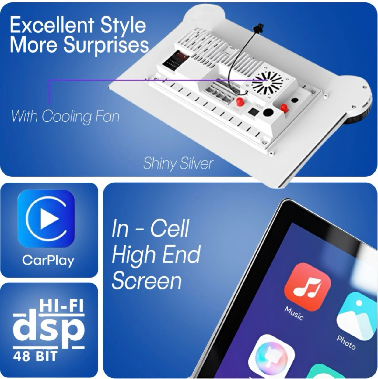 Genfrid "2GB+32GB" 2K Diamond Car Android 10.1 In,4th Gen,QLED,4 Core, AHD Camera|WAP-15 Car Stereo (Double Din)