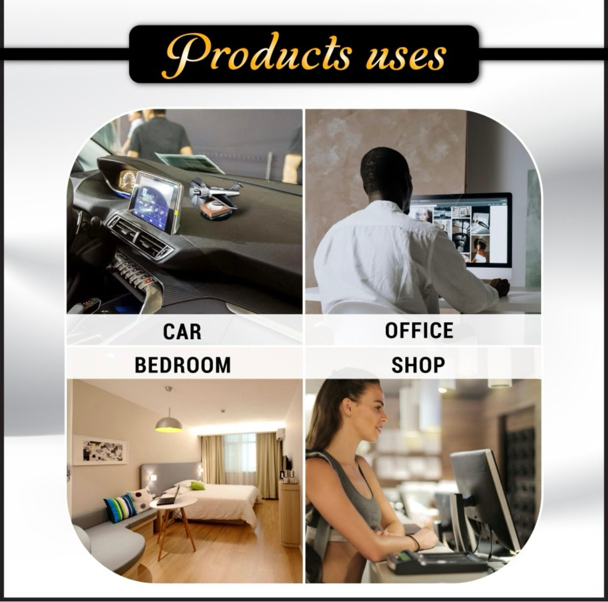 Genfrid Solar Airplane Design Car Perfume Car Freshner