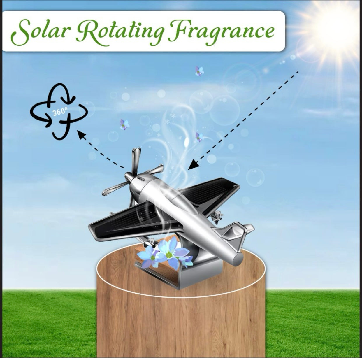 Genfrid Solar Airplane Design Car Perfume Car Freshner