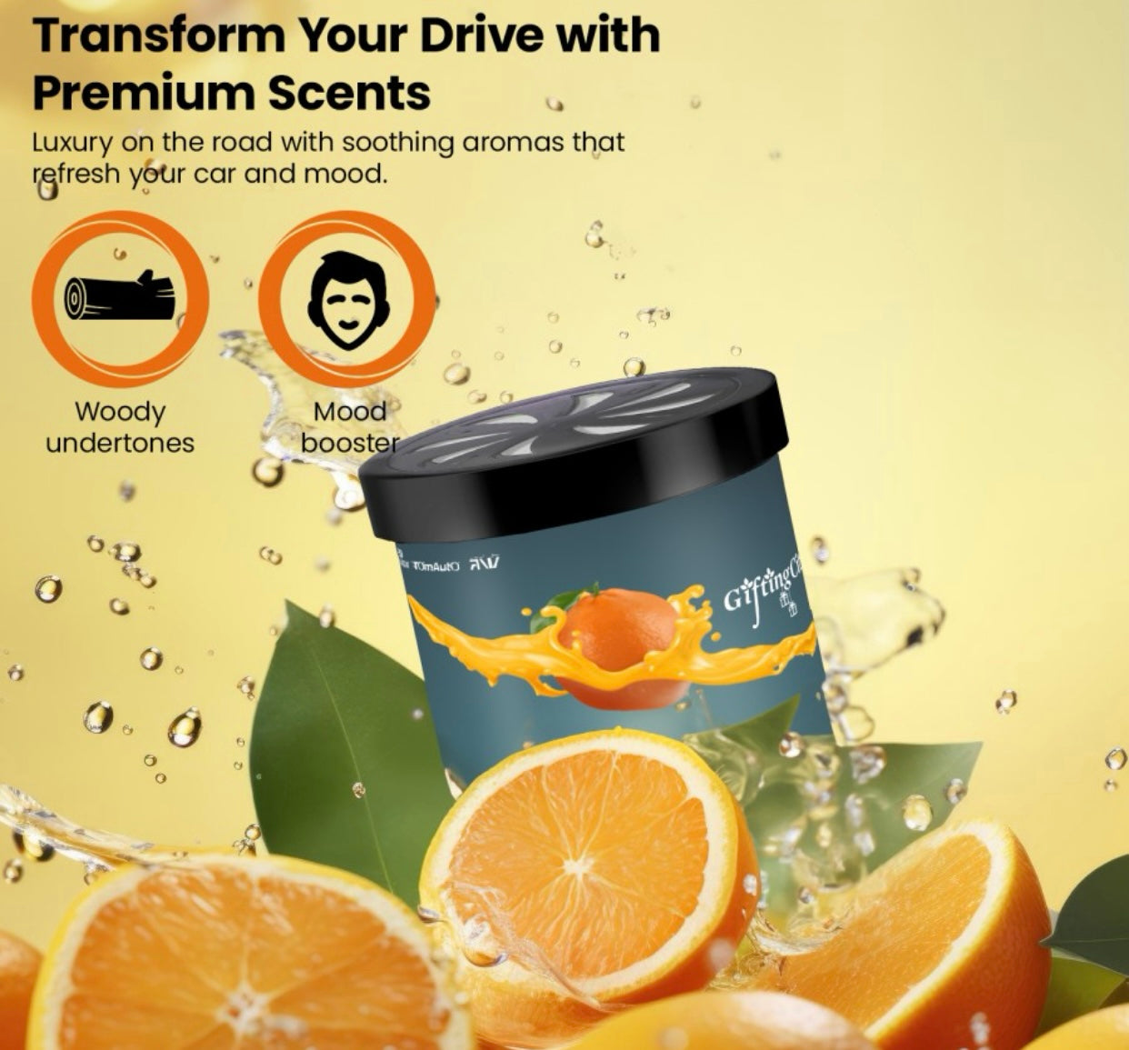 Genfrid (Lemon zest ) Car Perfume/Car Freshner Diffuser 60ml