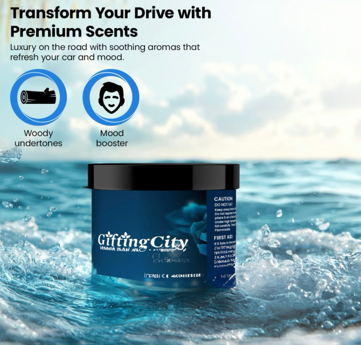 Genfrid (Ocean Breeze ) Car Perfume/Car Freshner Diffuser 30ml