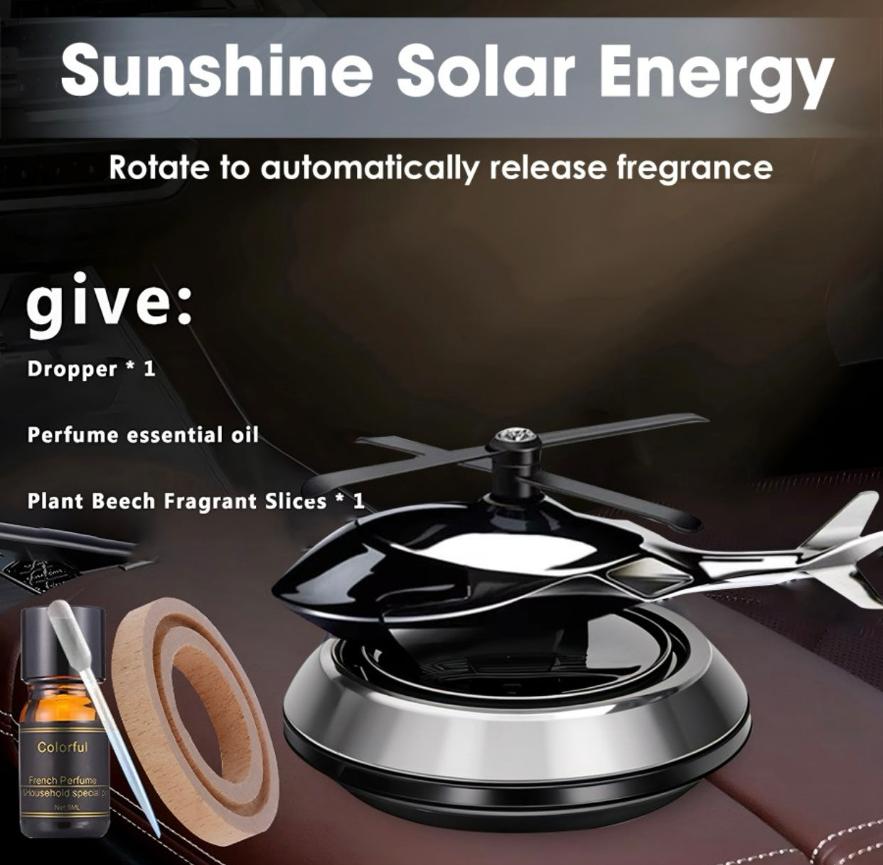 Genfrid Solar Airplane Design Car Perfume Car Freshner