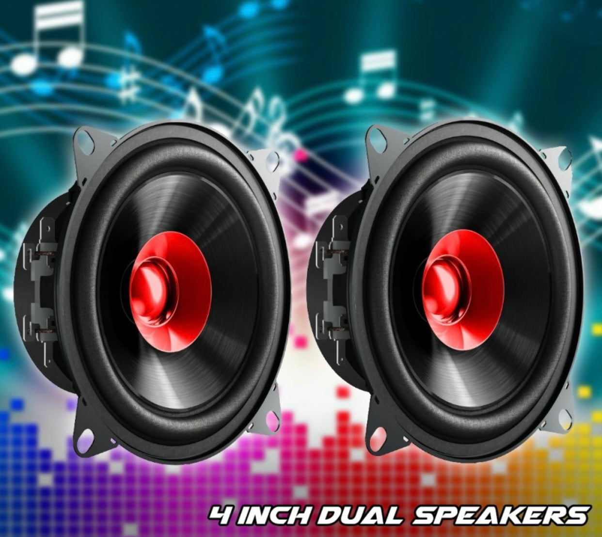 Genfrid (4 INCH) Mega Bass With Dual Coaxial Car Speaker (280 W)
