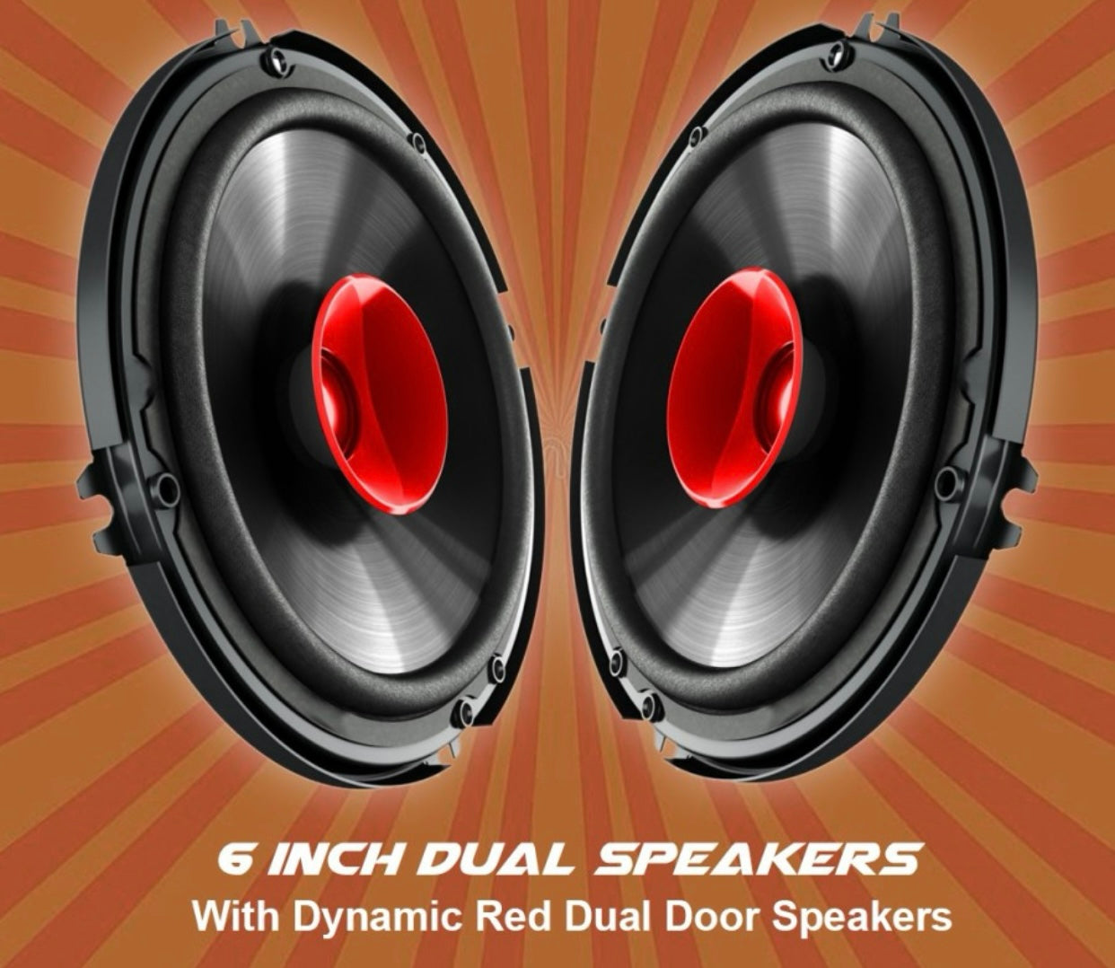 Genfrid (6 INCH) Mega Bass Speaker With Coaxial Car Speaker (300 W)