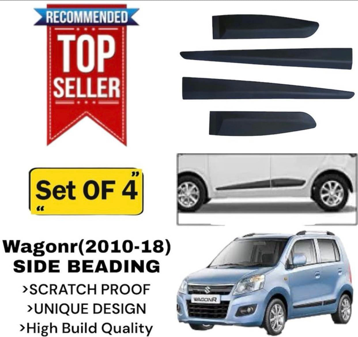 Genfrid Premium Quality Car Side Beading/Car Door Guards/Door Beading For Maruti Wagonr 2010-18