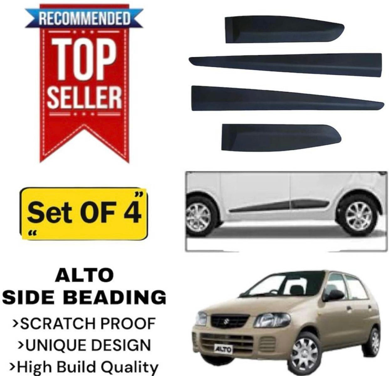 Genfrid Premium Quality Car Side Beading/Car Door Guards/Door Beading For Maruti Alto