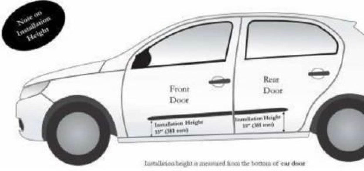 Genfrid Premium Quality Car Side Beading/Car Door Guards/Door Beading For Renault Triber