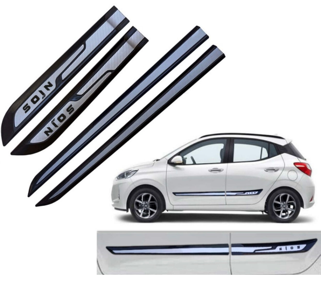 Genfrid Premium Quality Car Side Beading/Car Door Guards/Door Beading For Hyundai I10 Nios