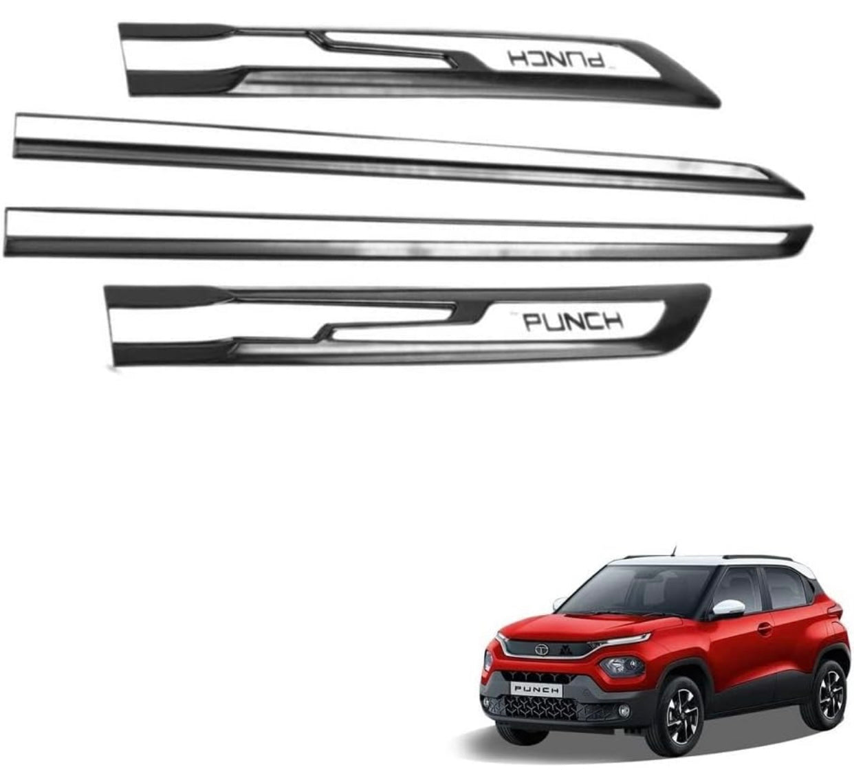 Genfrid Premium Quality Car Side Beading/Car Door Guards/Door Beading For Tata Punch