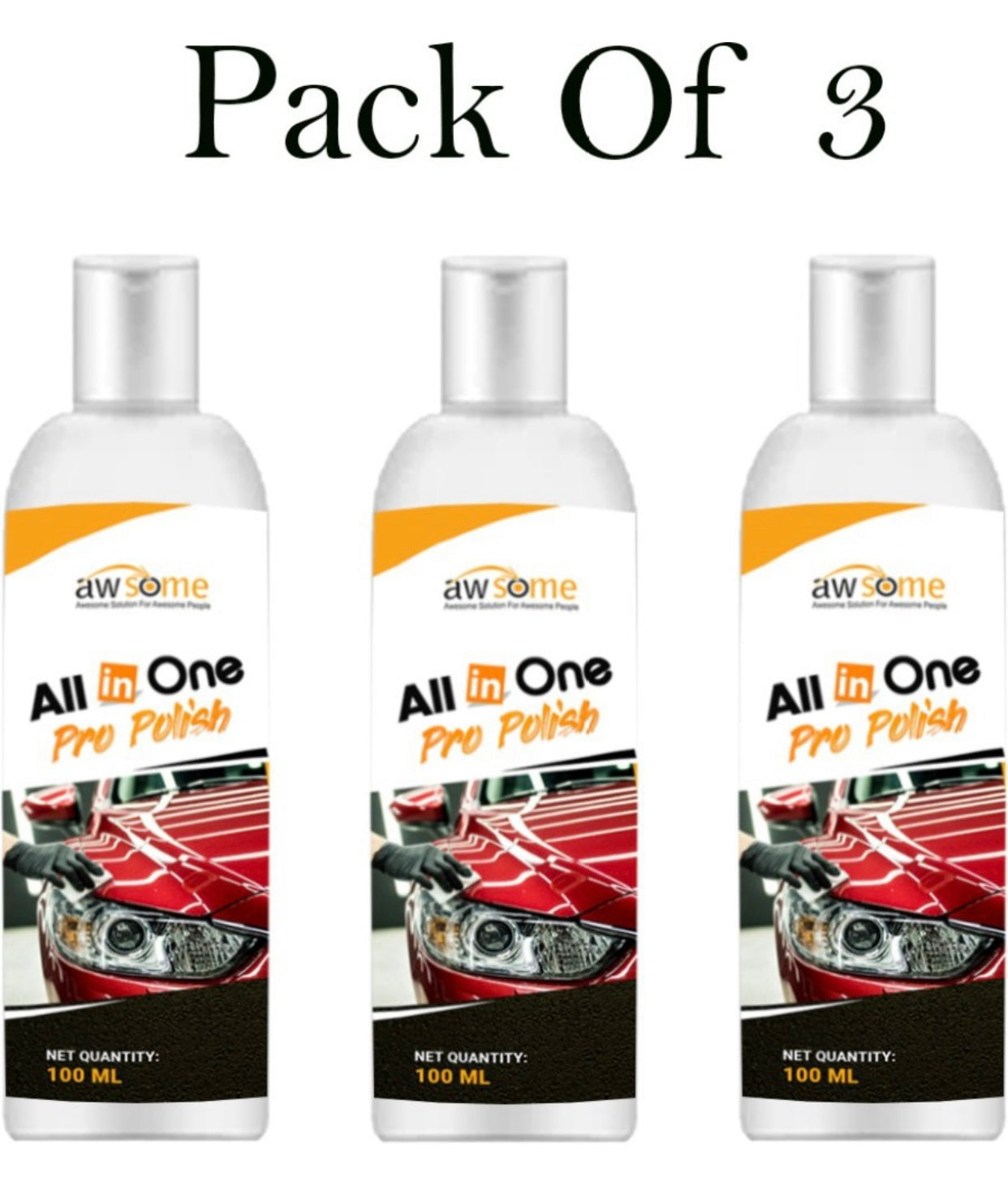 GENFRID Liquid Car Polish for Metal Parts,Chrome Accent, Windscreen (300 ml)