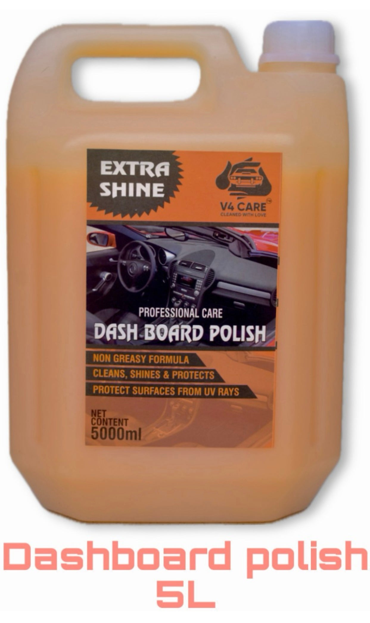 GENFRID Car Polish for Dashboard, Leather, Tyres, Exterior, Bumper (5 L, Pack of 1)