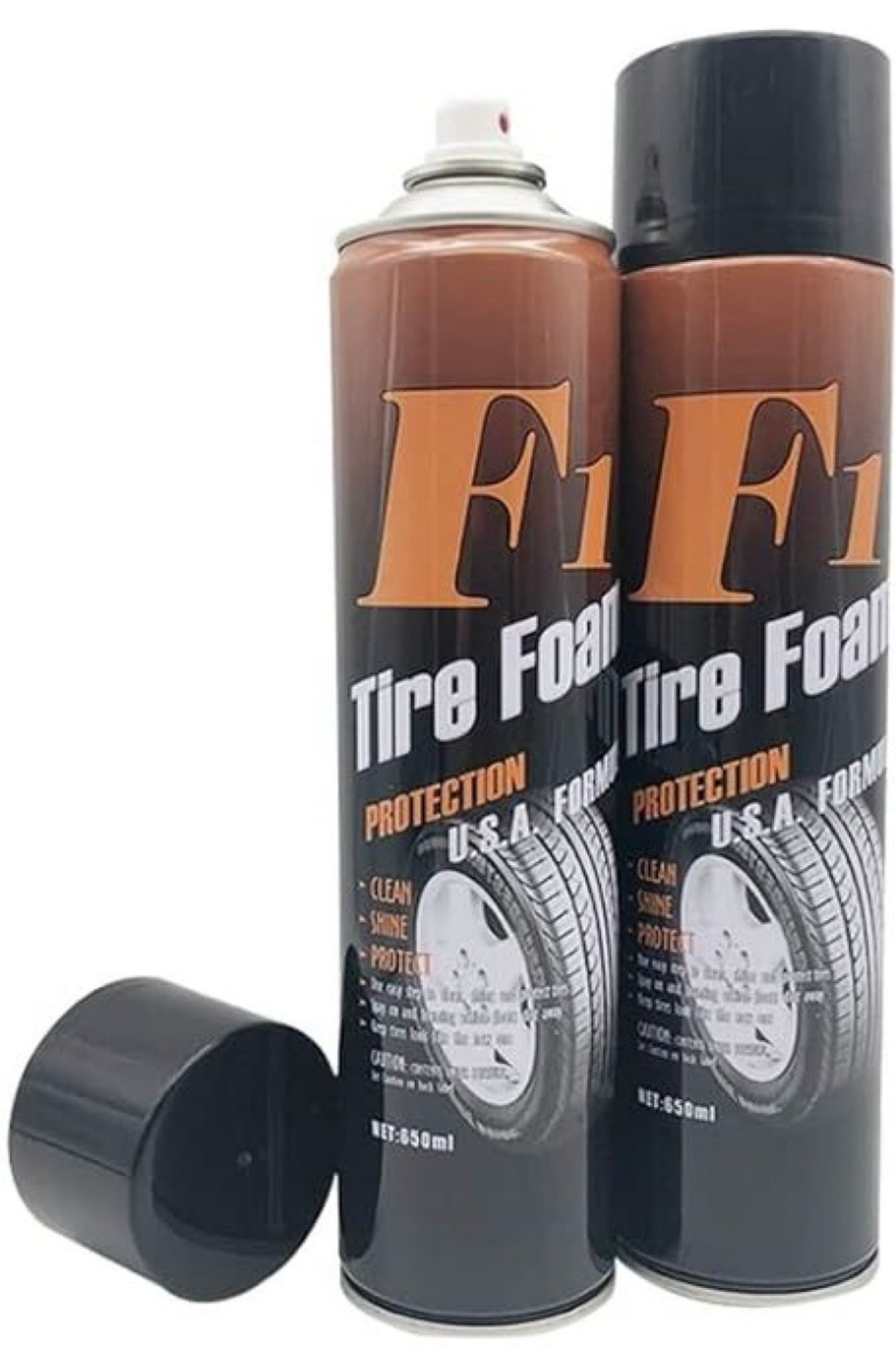 GENFRID Foam Spray, Car Interior/ tyre Cleaning Spray Cleaner 650 ml Wheel Tire Cleaner 650 ml Wheel Tire Cleaner (Pack of 1)