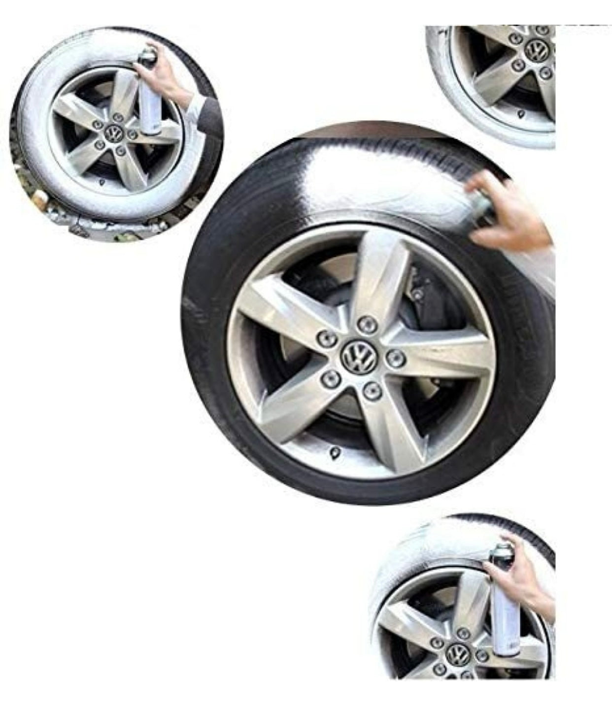 GENFRID Foam Spray, Car Interior/ tyre Cleaning Spray Cleaner 650 ml Wheel Tire Cleaner 650 ml Wheel Tire Cleaner (Pack of 1)