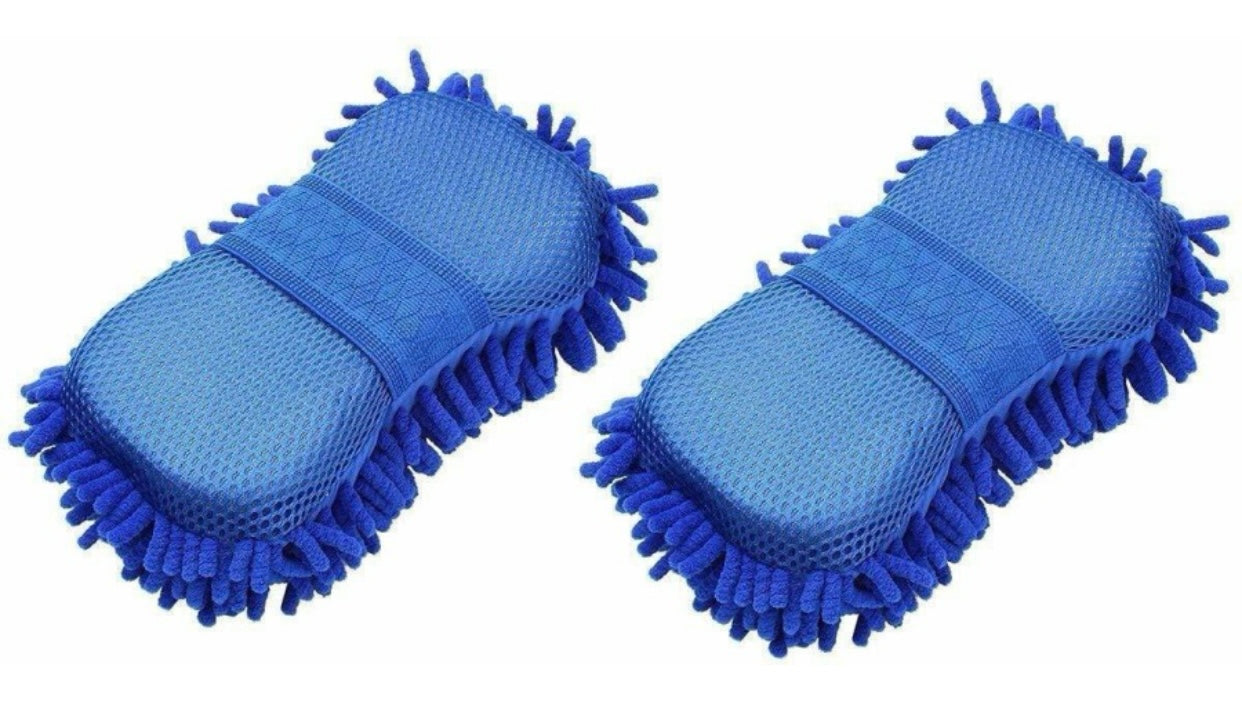 GENFRID Microfiber, Cotton Vehicle Washing Sponge (Pack Of 2)