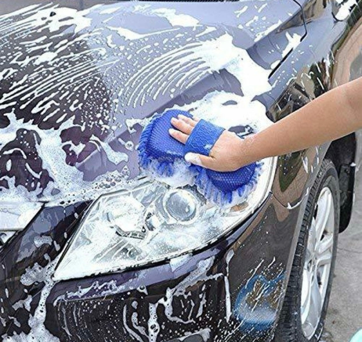 GENFRID Microfiber, Cotton Vehicle Washing Sponge (Pack Of 2)