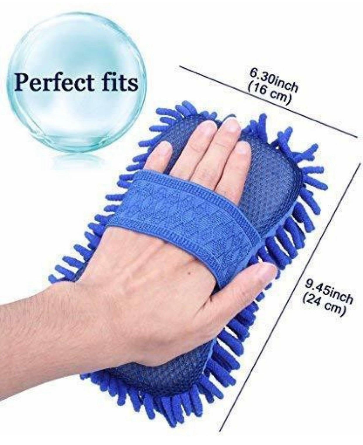 GENFRID Microfiber, Cotton Vehicle Washing Sponge (Pack Of 2)