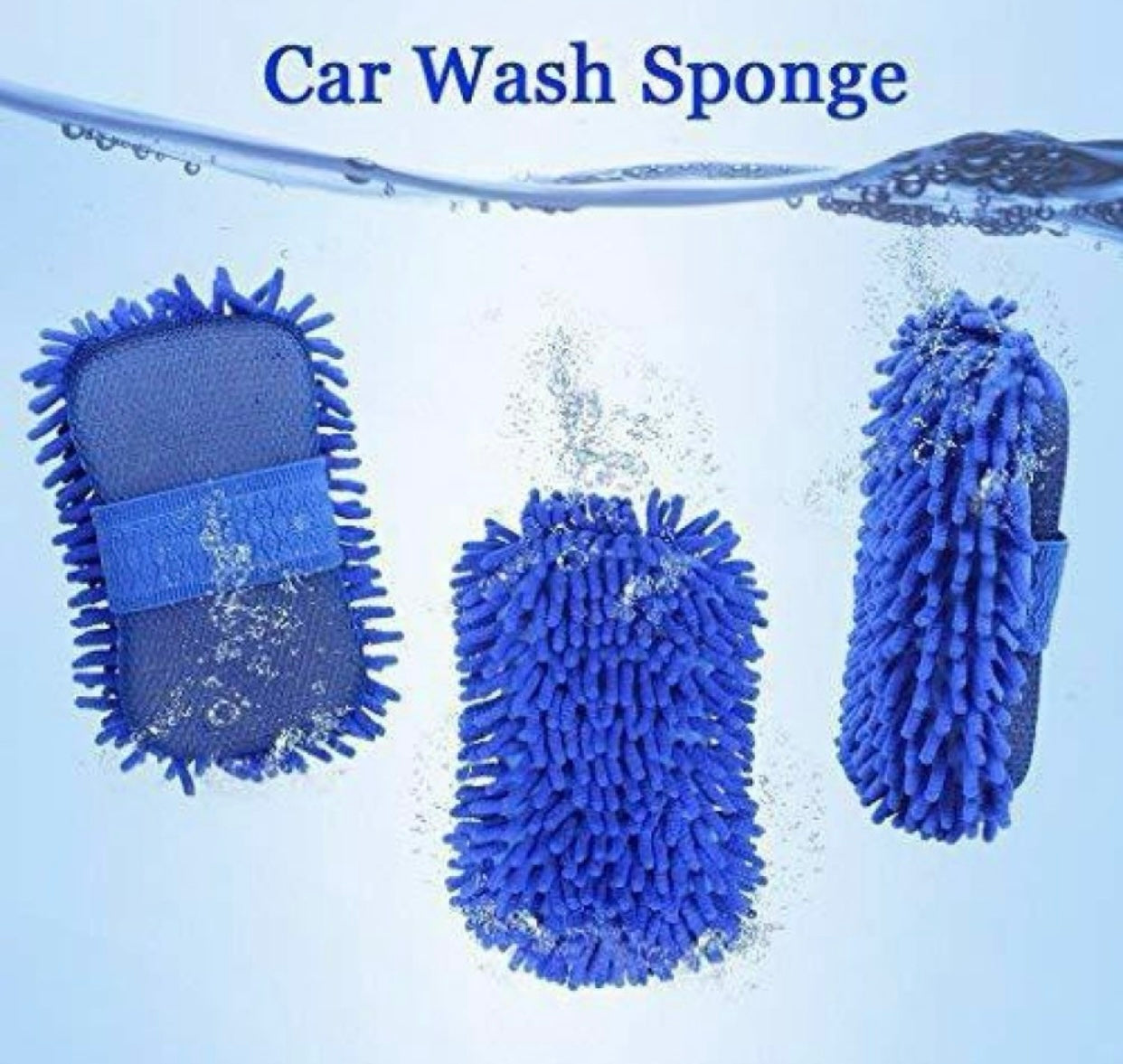 GENFRID Microfiber, Cotton Vehicle Washing Sponge (Pack Of 2)