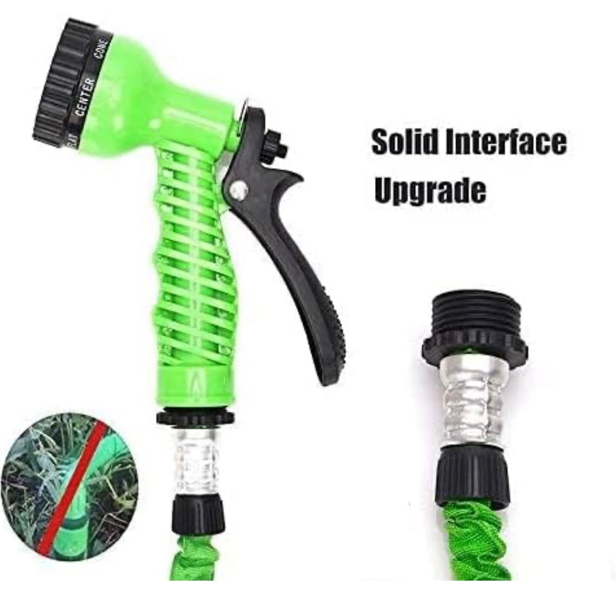 GENFRID Expandable Car Washing Pipe With Free Function Spray Nozzle, for House/Car/Floor/Yard Wash 7.5M 25ft