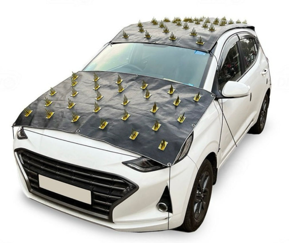 GENFRID Car Protection Cover from Dogs, Pets and Animal Complete Protection Dog Protection Car Cover for Both roof and Bonnet Full Car Protection with Spikes for Cars 2 pc