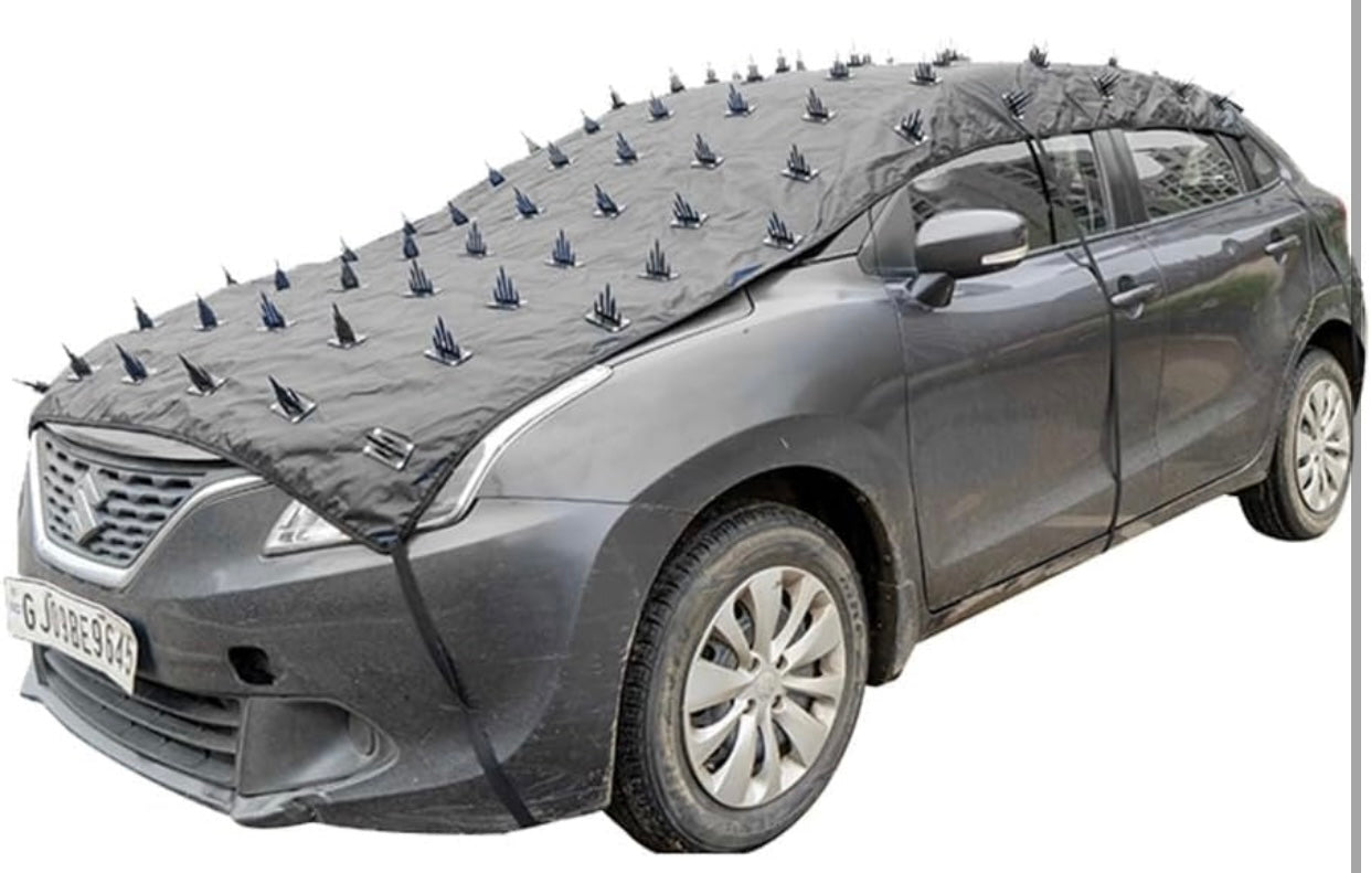 GENFRID Car Protection Cover from Dogs, Pets and Animal Complete Protection Dog Protection Car Cover for Both roof and Bonnet Attach Full Car Protection with Spikes for Big Cars 1pc (14ftX55Inch)