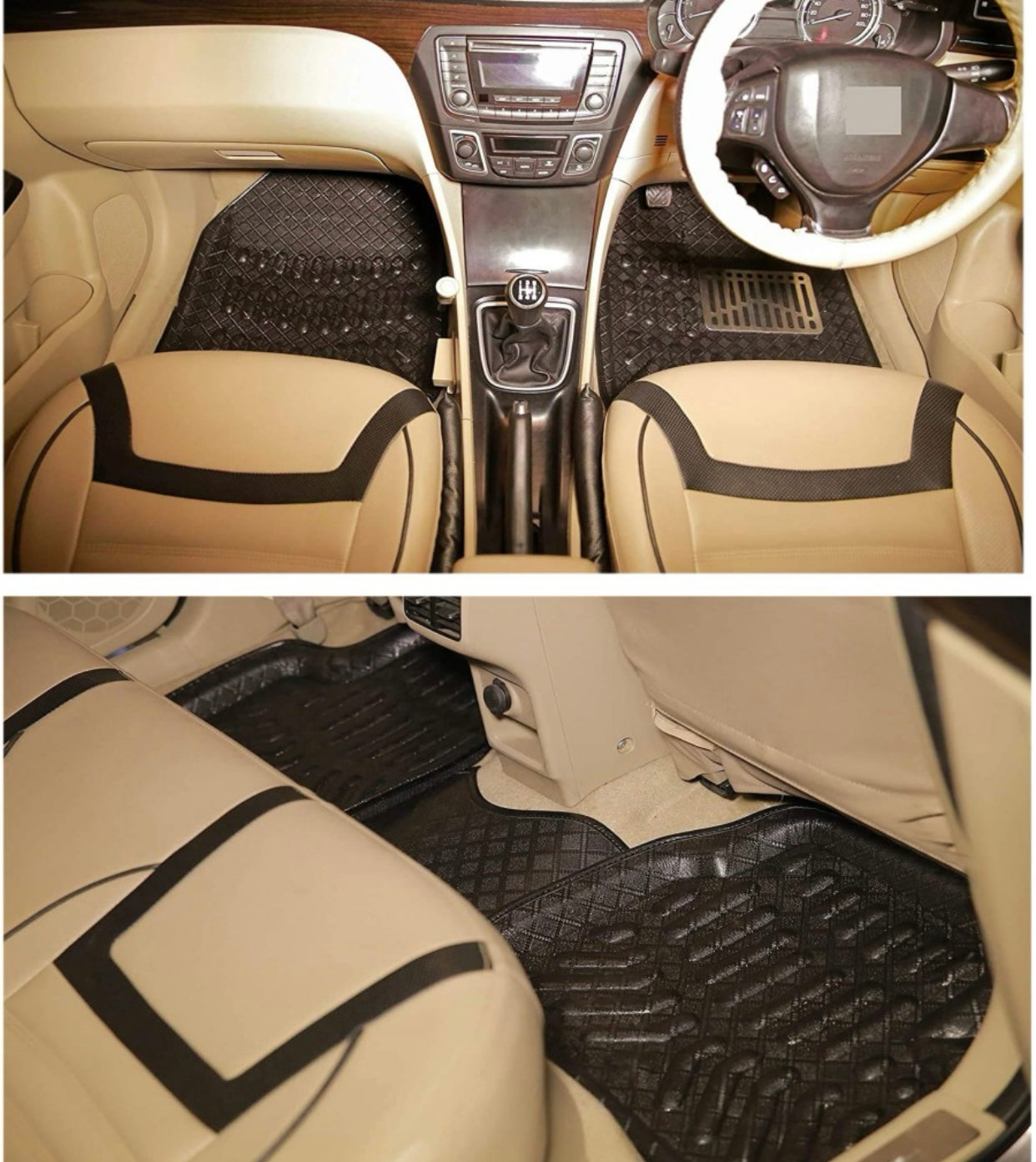 GENFRID 3D Car Mat (For All 5 Seater Cars)-5Pcs Mat