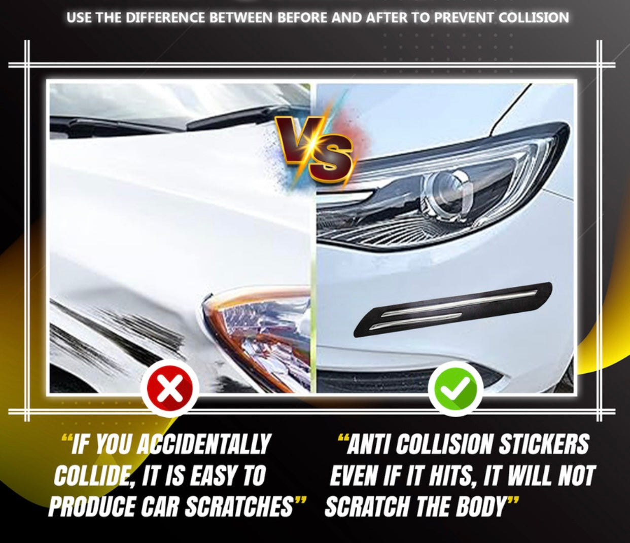 GENFRID Car Door Bumper Guard Rubber (Black, Pack of Bumper Protector with Double Chrome Strip for All Cars 4Pcs, Datsun, Fiat, Ford, Honda, Hyundai, Maruti, Nissan, Renault, Skoda, Tata, Toyota, Volkswagen, Volvo, Universal For Car)