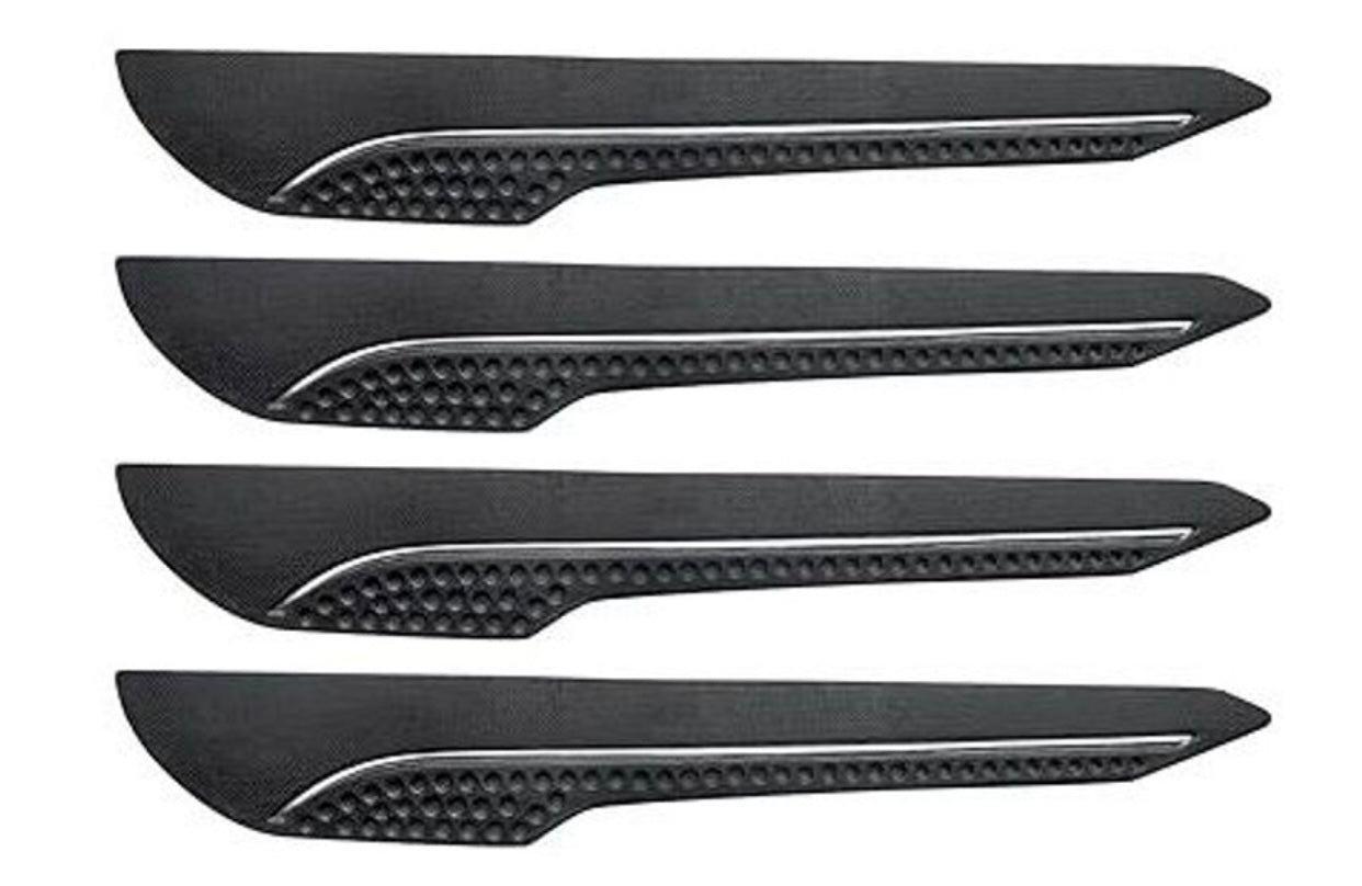 GENFRID Car Door Bumper Guard Rubber (Black, Pack of Bumper Protector with Single Chrome Strip for All Cars 4Pcs, Datsun, Fiat, Ford, Honda, Hyundai, Maruti, Nissan, Renault, Skoda, Tata, Toyota, Volkswagen, Volvo, Universal For Car)