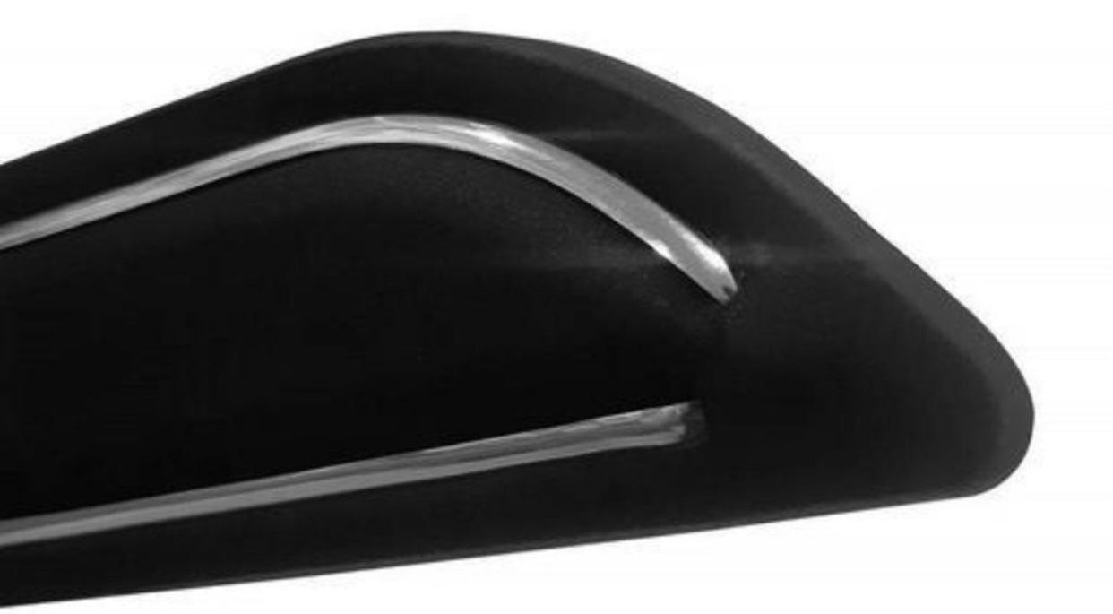 GENFRID Car Door Bumper Guard Rubber (Black, Pack of Bumper Protector With Chrome Strip for All Cars 4Pcs, Datsun, Fiat, Ford, Honda, Hyundai, Maruti, Nissan, Renault, Skoda, Tata, Toyota, Volkswagen, Volvo, Universal For Car)