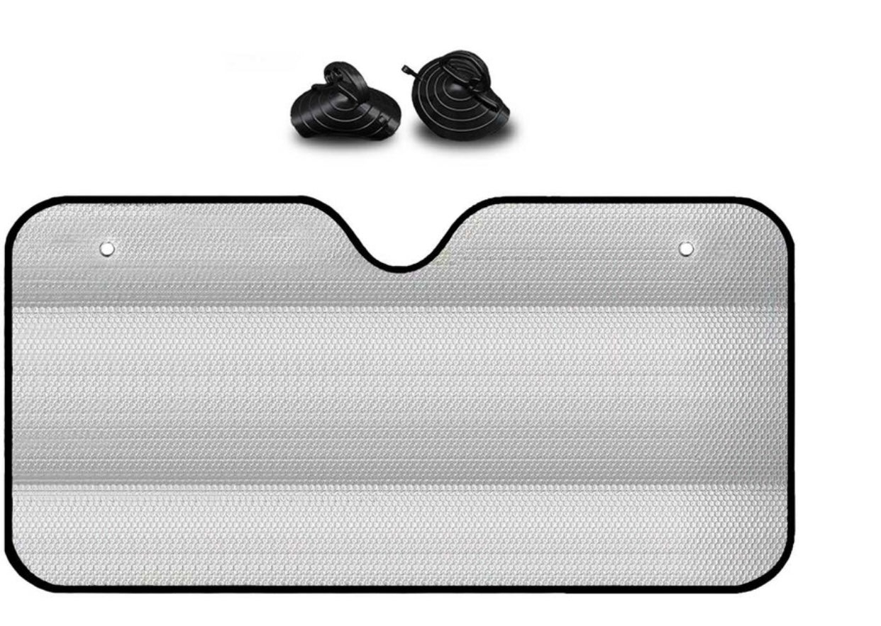 GENFRID Dashboard, Windshield Sun Shade For All Cars (Black, Silver)
