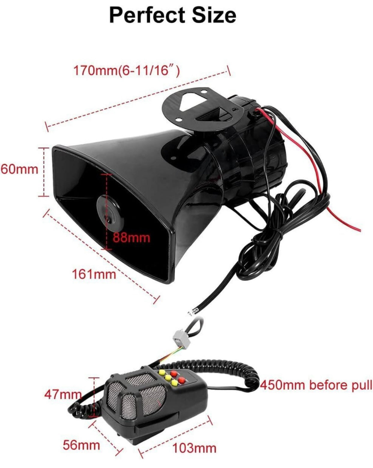 GENFRID Car SIren For Car,Bike,Truck/Car Horn For Car,Bike,Truck (7 TUNES)