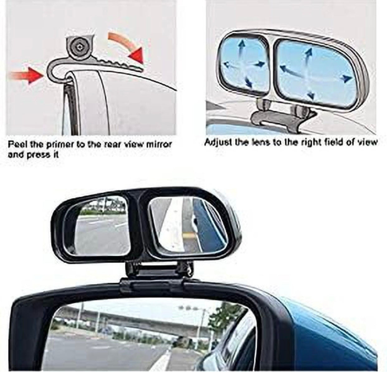 Car Manual Blind Spot Mirror, Driver Side, Passenger Side .