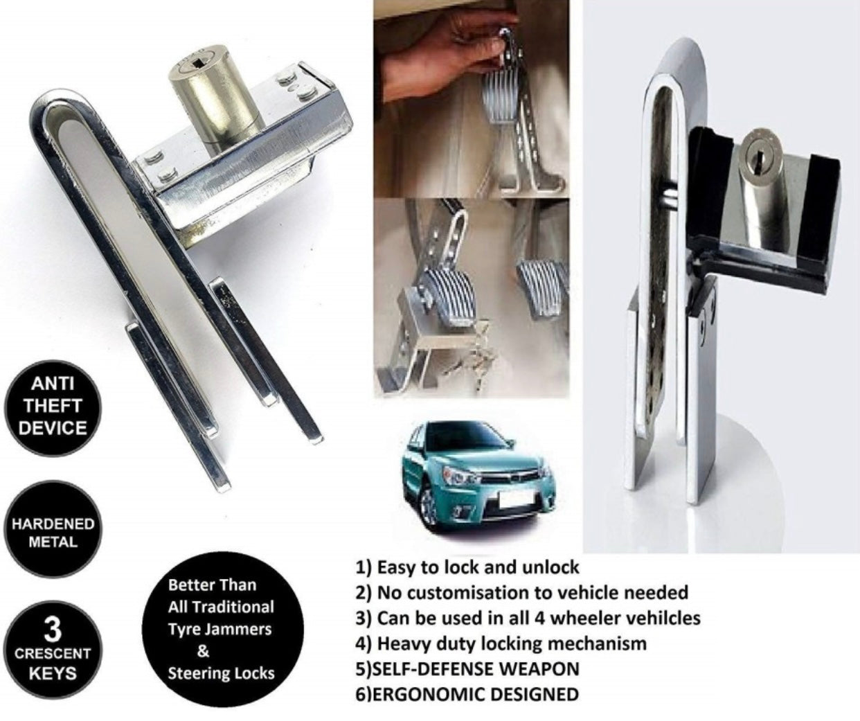 GENFRID Car Wheel Lock/Car Clutch Lock
