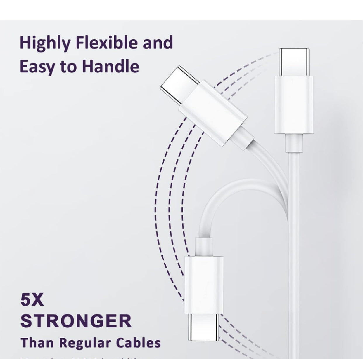 GENFRID 12 W Type C Car Charging Cable ,Turbo Car Charger (White ,USB Cable)