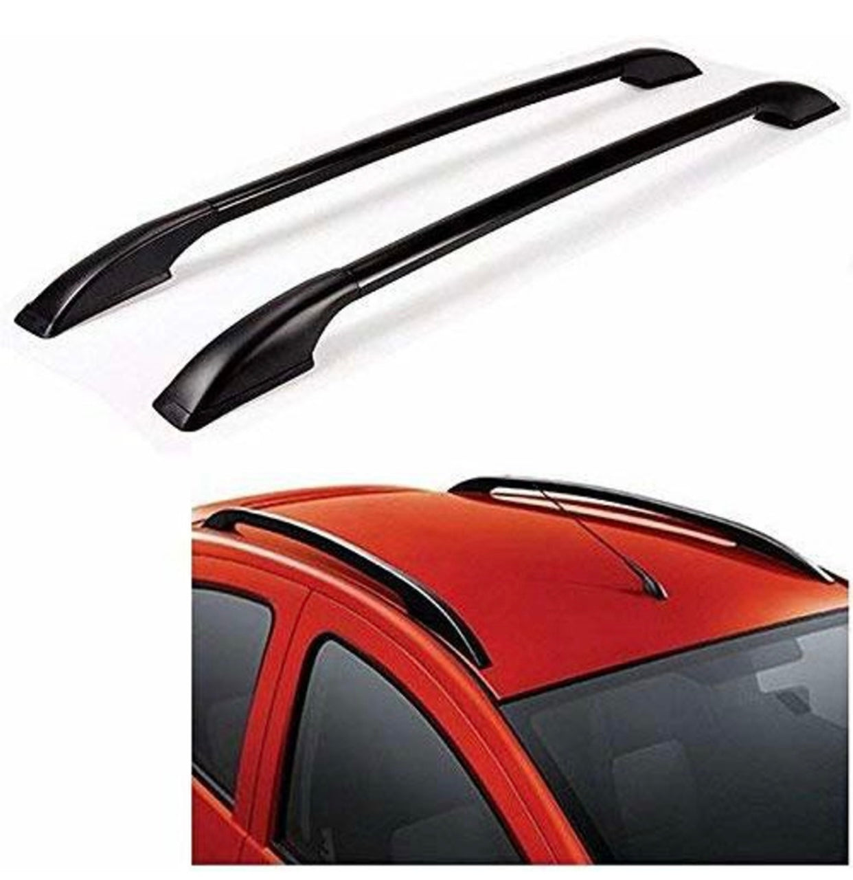 Genfrid Car Roof-Rail Black (Universal) (Small Cars)