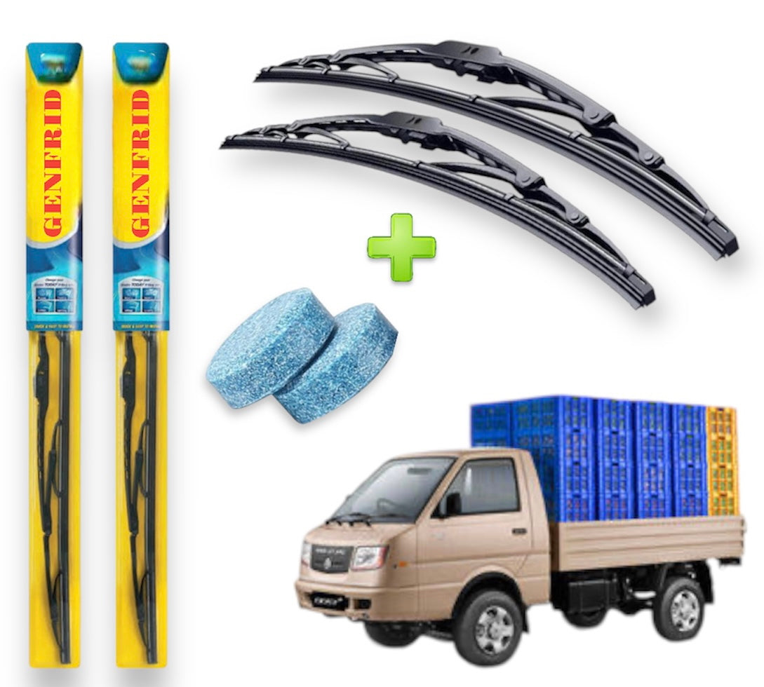 Genfrid Metal Frame Car/Mini Truck Wiper For Ashok Leyland Dost (Right-18, Left–18) (Pack Of 2)(Free Washer Tablet)