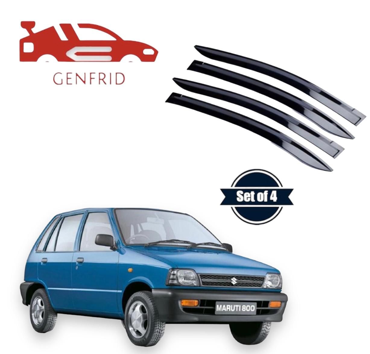 Genfrid Unbreakable Car Door Window Visor For Maruti 800