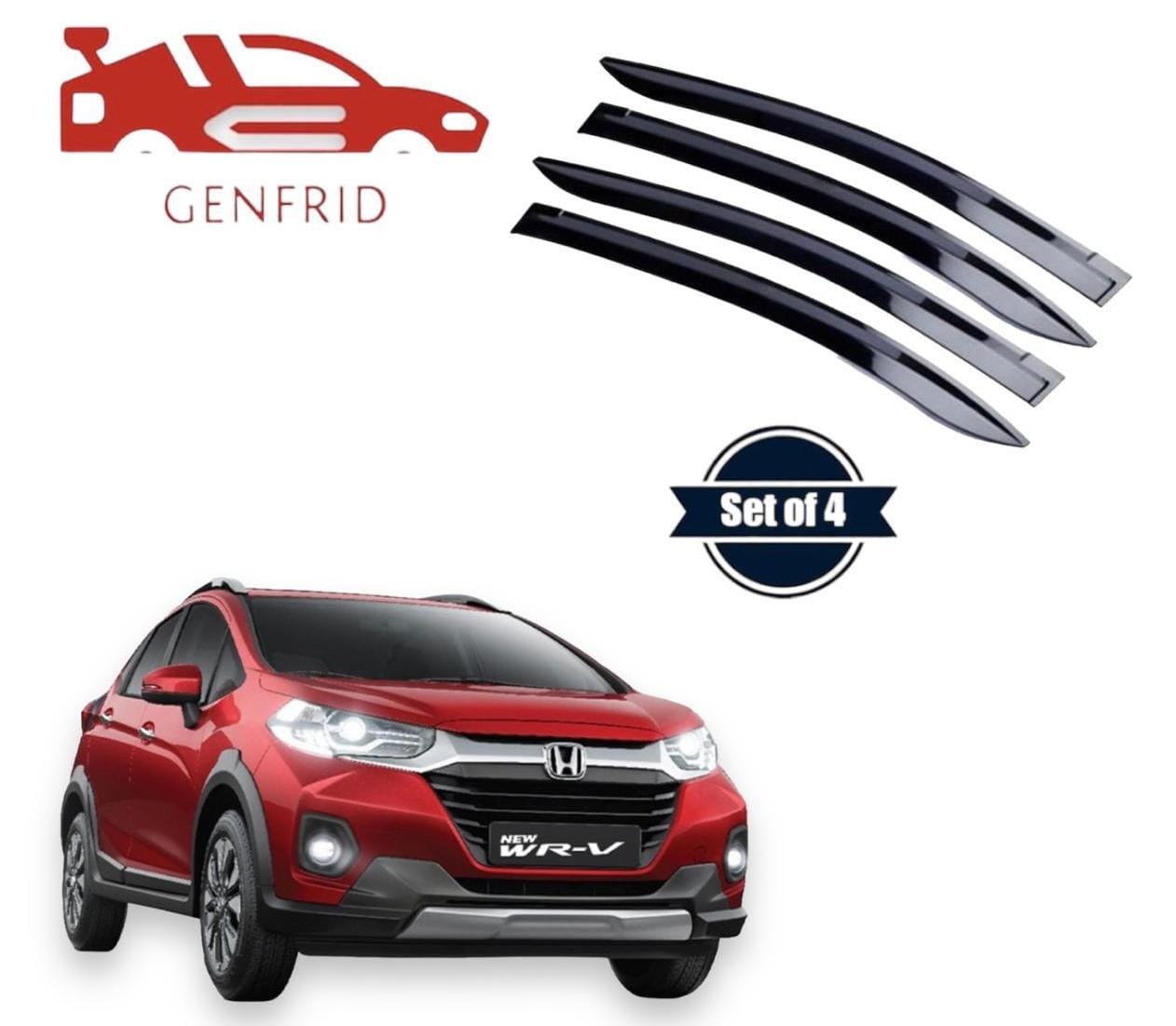 Genfrid Unbreakable Car Door Window Visor For Honda WRV