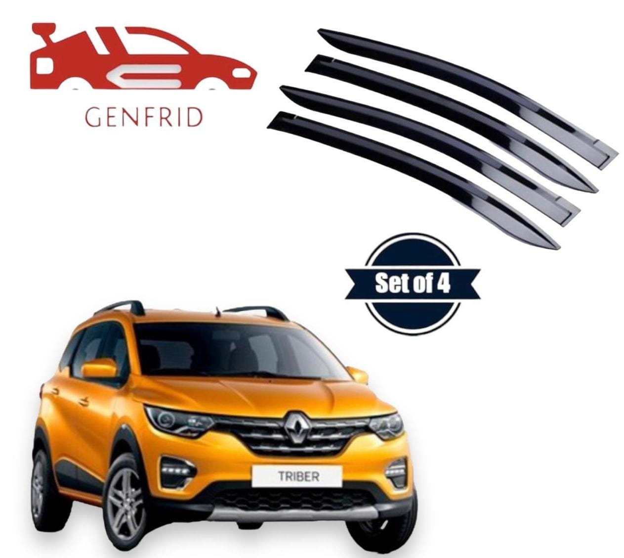 Genfrid Unbreakable Car Door Window Visor For Renault Triber