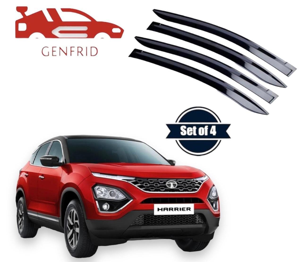 Genfrid Unbreakable Car Door Window Visor For Tata Harrier
