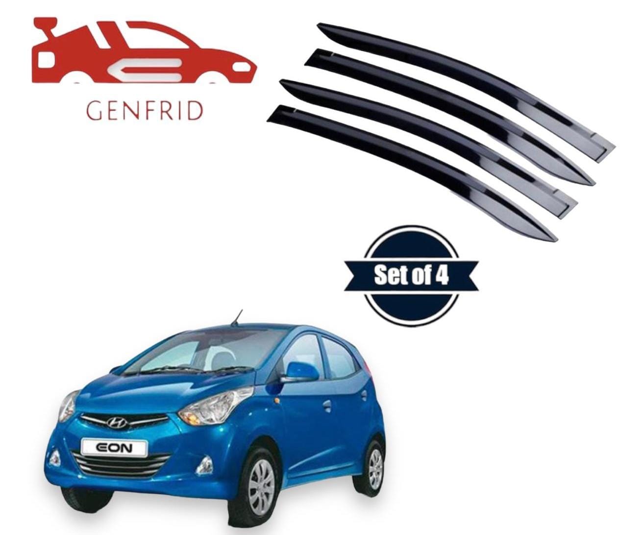 Genfrid Unbreakable Car Door Window Visor For Hyundai Eon