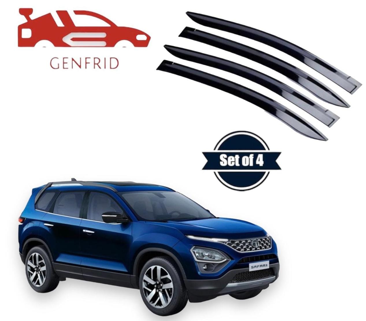 Genfrid Unbreakable Car Door Window Visor For Tata Safari