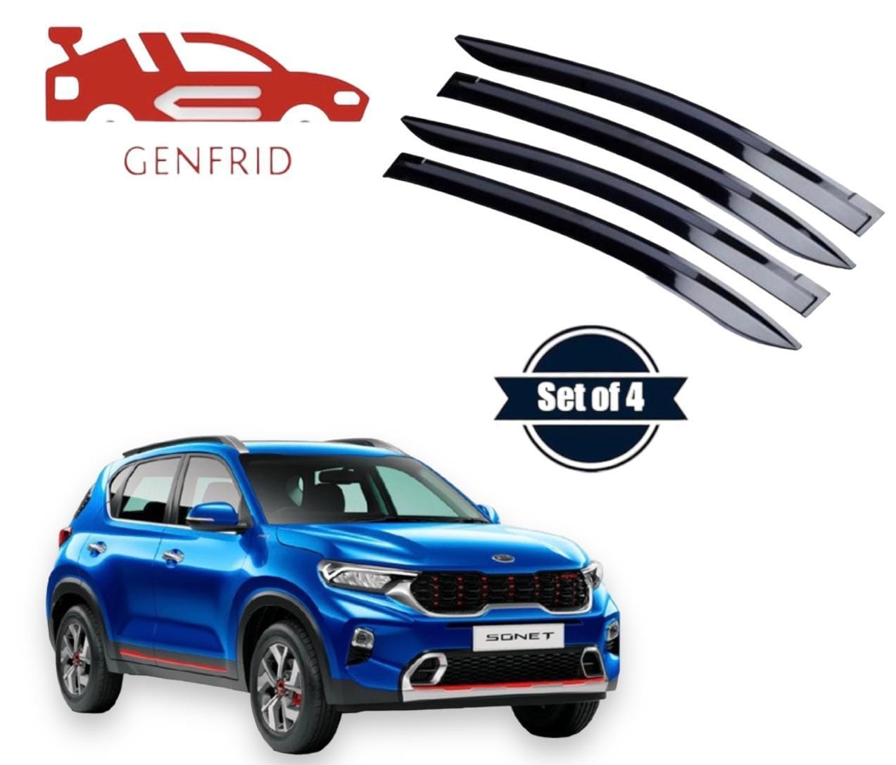 Genfrid Unbreakable Car Door Window Visor For
