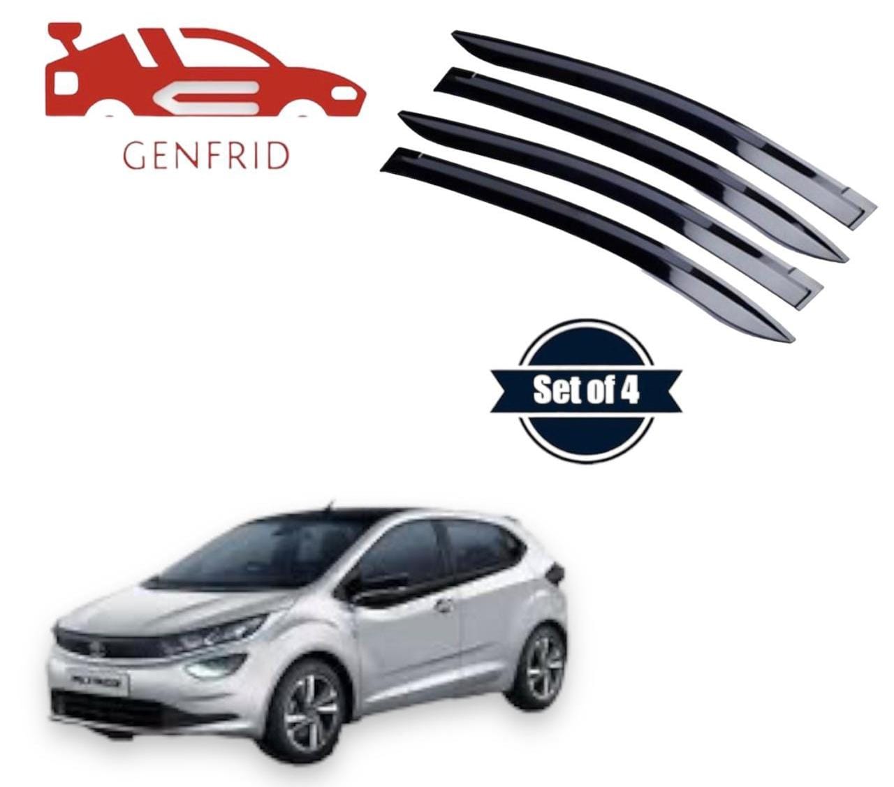 Genfrid Unbreakable Car Door Window Visor For Tata Altroz