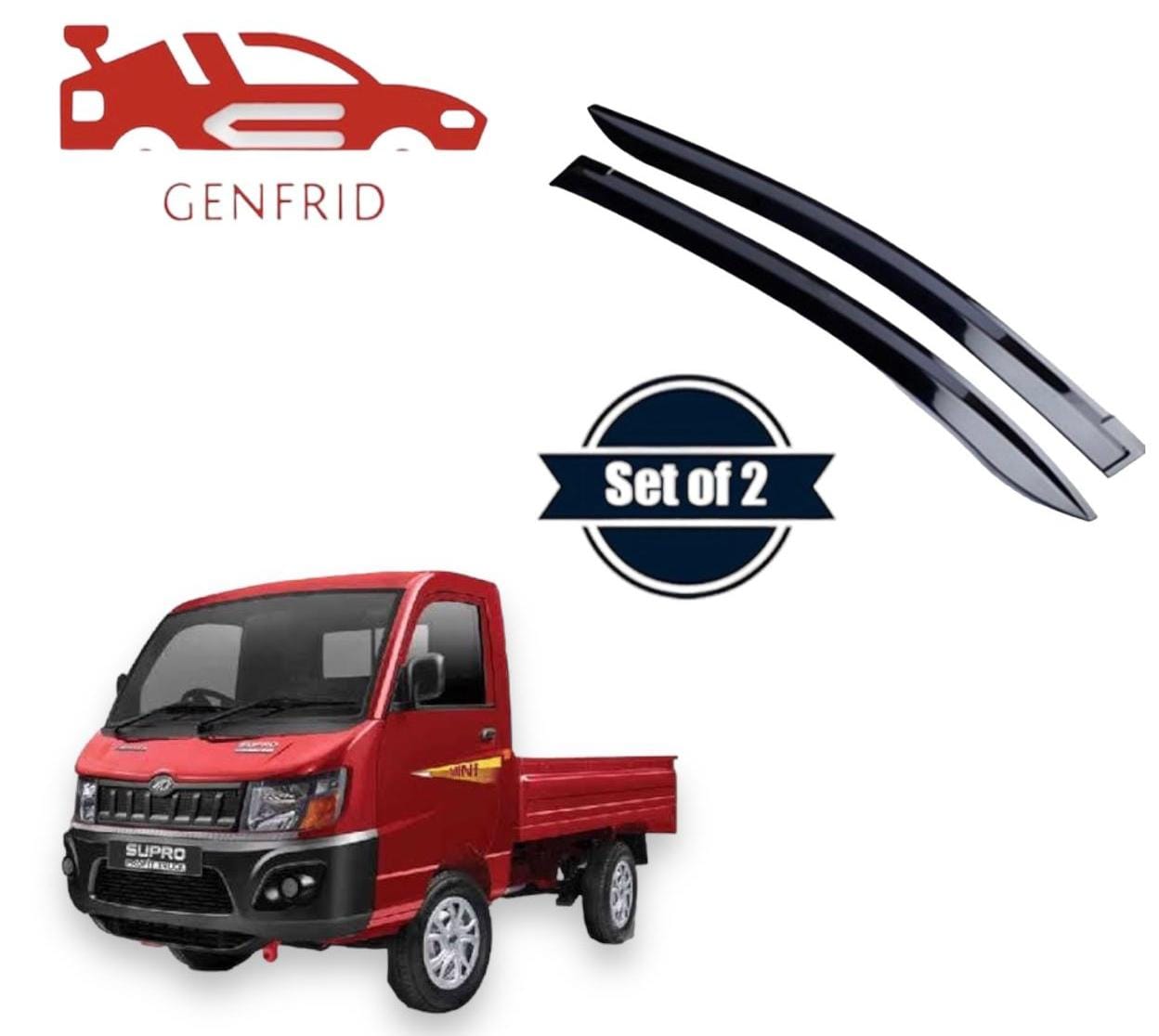 Genfrid Unbreakable Car Door Window Visor For Mini Truck Mahindra Supro