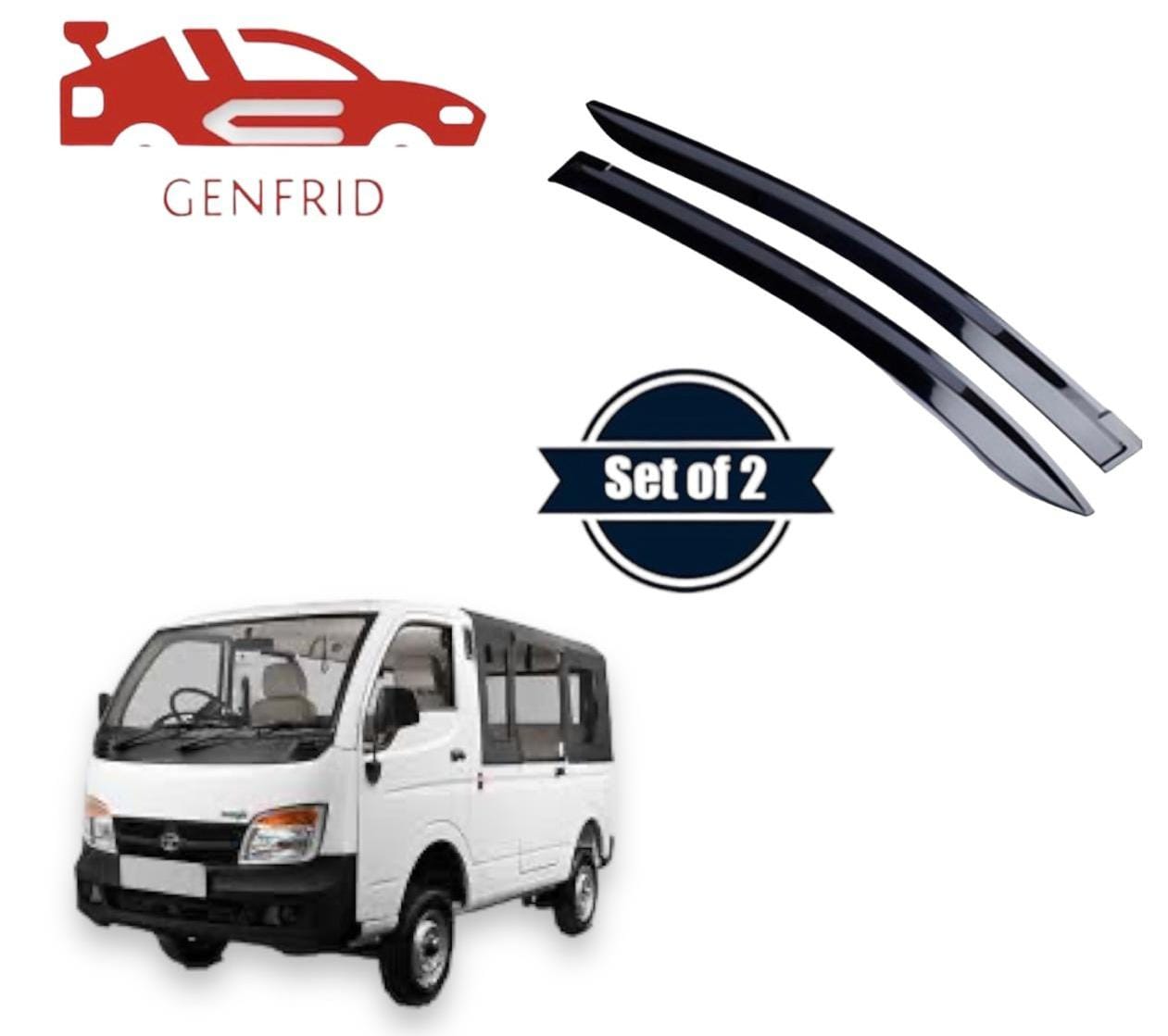 Genfrid Unbreakable Car Door Window Visor For Mini Truck Tata Magic