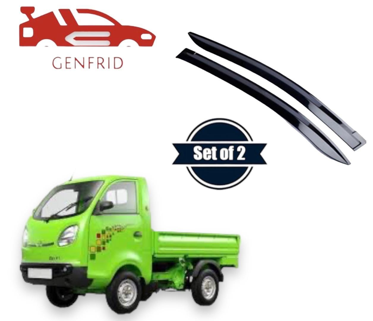 Genfrid Unbreakable Car Door Window Visor For Mini Truck Tata Ace