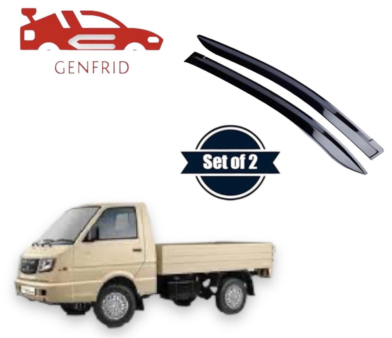Genfrid Unbreakable Car Door Window Visor For Mini Truck Ashok Leyland Dost